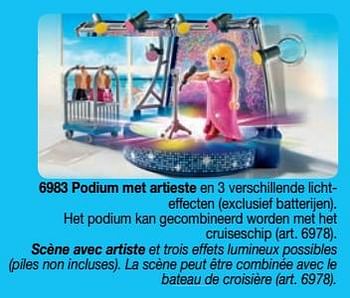 Promoties Podium met artieste - Playmobil - Geldig van 01/09/2018 tot 31/12/2018 bij Playmobil