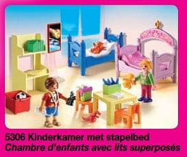 Promotions Kinderkamer met stapelbed - Playmobil - Valide de 01/09/2018 à 31/12/2018 chez Playmobil