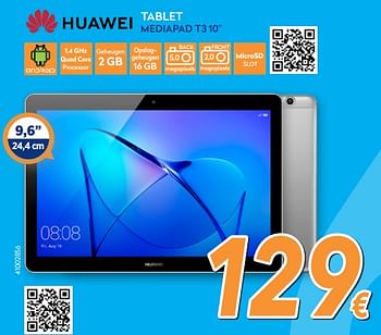 Promotions Huawei tablet mediapad t3 - Huawei - Valide de 27/08/2018 à 26/09/2018 chez Krefel