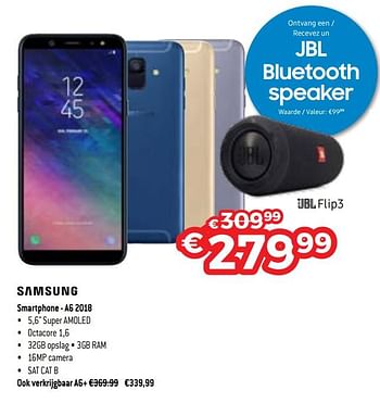 Promoties Samsung smartphone - a6 2018 - Samsung - Geldig van 17/08/2018 tot 30/09/2018 bij Exellent