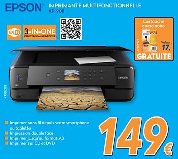 Promotions Epson imprimante multifonctionnelle xp-900 - Epson - Valide de 27/08/2018 à 26/09/2018 chez Krefel