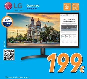 Promotions Lg écran pc 29wk500 - LG - Valide de 27/08/2018 à 26/09/2018 chez Krefel