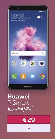 Promotions Huawei psmart - Huawei - Valide de 13/08/2018 à 30/09/2018 chez Proximus