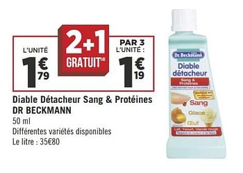 Promo Dr.beckmann diable détacheur sang & protéines* chez Géant Casino