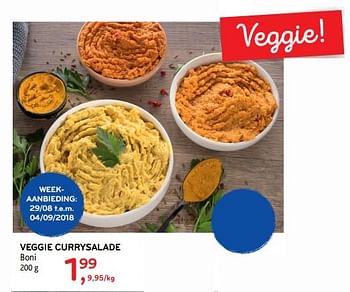 Promoties Veggie currysalade - Boni - Geldig van 29/08/2018 tot 04/09/2018 bij Alvo