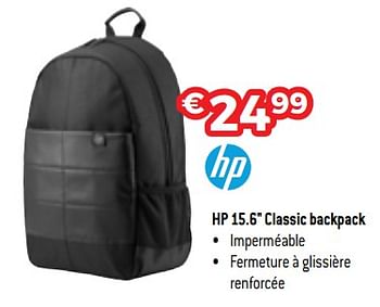 Promoties Hp 15.6 classic backpack - HP - Geldig van 17/08/2018 tot 30/09/2018 bij Exellent