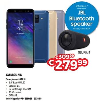 Promotions Samsung smartphone - a6 2018 - Samsung - Valide de 17/08/2018 à 30/09/2018 chez Exellent