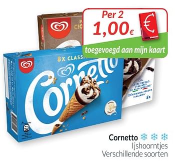 Promoties Cornetto ijshoorntjes - Ola - Geldig van 28/08/2018 tot 24/09/2018 bij Intermarche