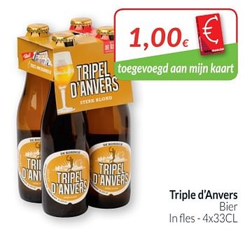 Promoties Triple d`anvers bier - Triple D'Anvers - Geldig van 28/08/2018 tot 24/09/2018 bij Intermarche