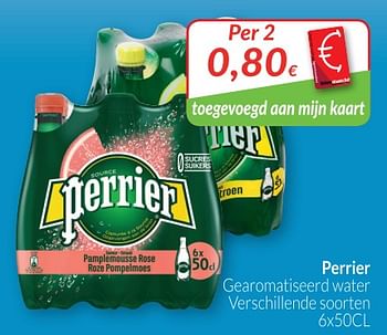 Promoties Gearomatiseerd water - Perrier - Geldig van 28/08/2018 tot 24/09/2018 bij Intermarche