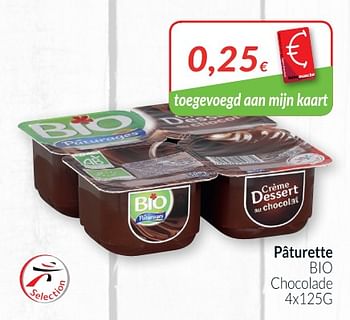 Promotions Pâturette bio chocolade - Paturages - Valide de 28/08/2018 à 24/09/2018 chez Intermarche
