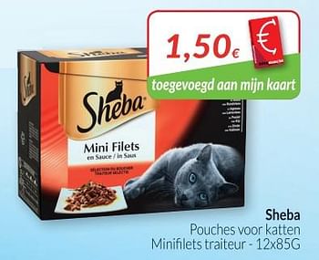 Promoties Pouches voor katten - Sheba - Geldig van 28/08/2018 tot 24/09/2018 bij Intermarche
