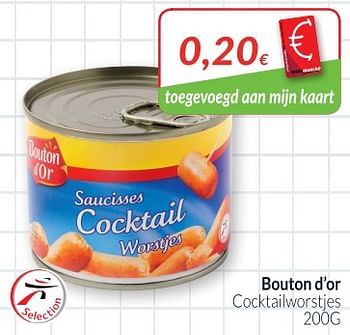 Promoties Cocktailworstjes - Bouton D'Or - Geldig van 28/08/2018 tot 24/09/2018 bij Intermarche