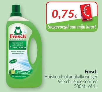 Promoties Huishoud- of antikalkreiniger - Frosch - Geldig van 28/08/2018 tot 24/09/2018 bij Intermarche