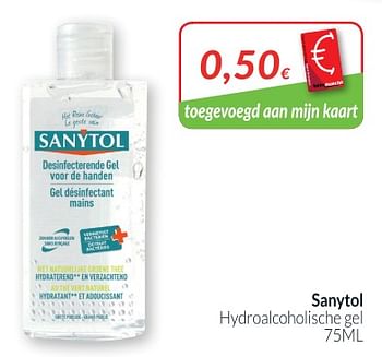Promoties Hydroalcoholische gel - Sanytol - Geldig van 28/08/2018 tot 24/09/2018 bij Intermarche