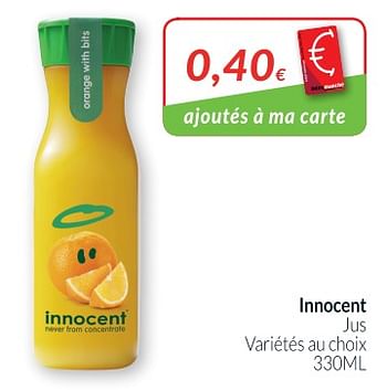 Promotions Innocent jus - Innocent - Valide de 28/08/2018 à 24/09/2018 chez Intermarche