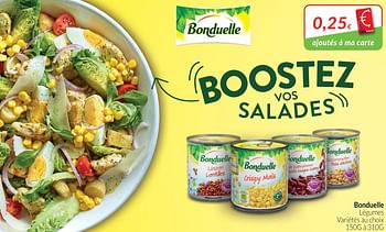 Promoties Bonduelle legumes - Bonduelle - Geldig van 28/08/2018 tot 24/09/2018 bij Intermarche