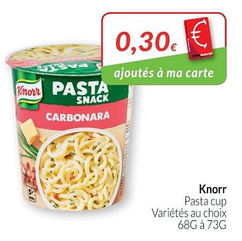 Promoties Knorr pasta cup - Knorr - Geldig van 28/08/2018 tot 24/09/2018 bij Intermarche