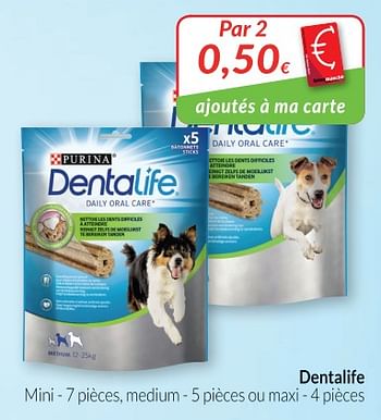 Promotions Dentalife mini, medium ou maxi - Dentalife - Valide de 28/08/2018 à 24/09/2018 chez Intermarche