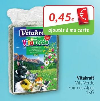 Promotions Vitakraft vita verde foin des alpes - Vitakraft - Valide de 28/08/2018 à 24/09/2018 chez Intermarche