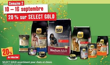 Promotions 20 % de réduction select gold - Select Gold - Valide de 10/09/2018 à 16/09/2018 chez Maxi Zoo