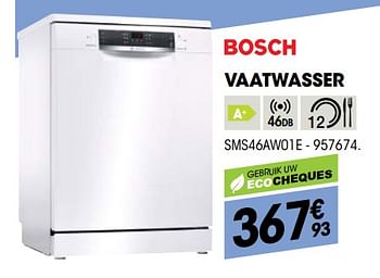 Promotions Bosch vaatwasser sms46aw01e - Bosch - Valide de 29/08/2018 à 22/09/2018 chez Electro Depot