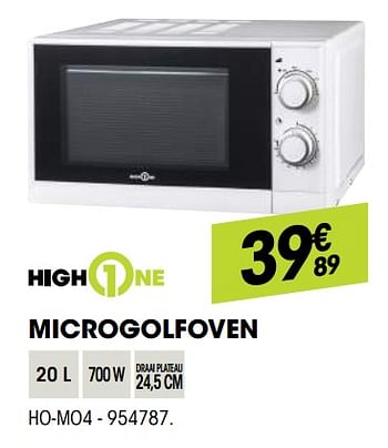 Promoties Highone microgolfoven ho-m04 - HighOne - Geldig van 29/08/2018 tot 22/09/2018 bij Electro Depot