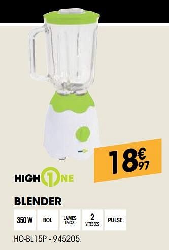 Promotions Highone blender ho-bl15p - HighOne - Valide de 29/08/2018 à 22/09/2018 chez Electro Depot