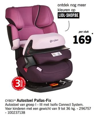 Promoties Cybex autostoel pallas-fix - Cybex - Geldig van 03/09/2018 tot 30/09/2018 bij Lidl