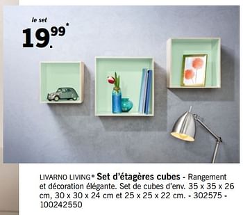 Promotions Livarno living set d`étagères cubes - Livarno Living - Valide de 03/09/2018 à 30/09/2018 chez Lidl