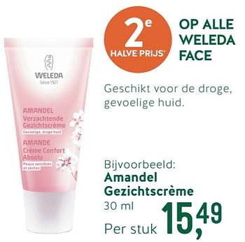 Promoties Amandel gezichtscrème - Weleda - Geldig van 27/08/2018 tot 23/09/2018 bij Holland & Barret