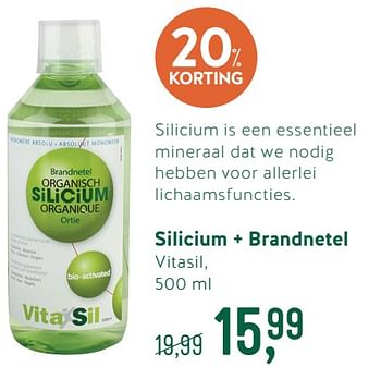 Promoties Silicium + brandnetel - Vita Sil - Geldig van 27/08/2018 tot 23/09/2018 bij Holland & Barret