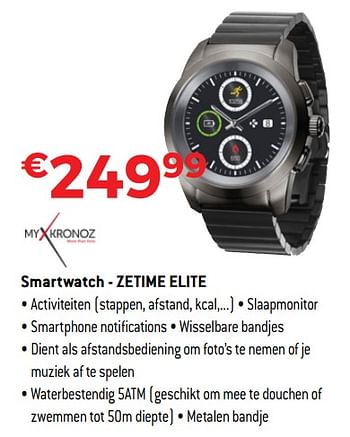 Promoties Mykronoz smartwatch - zetime elite - MyKronoz - Geldig van 01/09/2018 tot 30/09/2018 bij Exellent