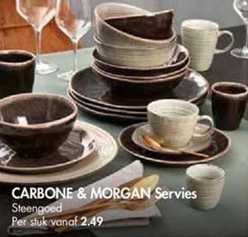 Promoties Carbone + morgan servies steengoed - Huismerk - Casa - Geldig van 27/08/2018 tot 30/09/2018 bij Casa