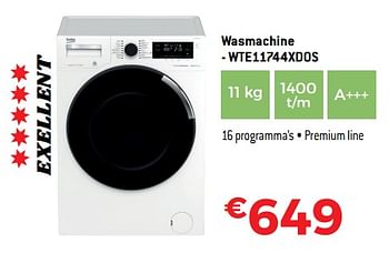Promotions Beko wasmachine - wte11744xdos - Beko - Valide de 01/09/2018 à 30/09/2018 chez Exellent