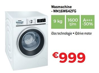 Promoties Siemens wasmachine - wm16w642fg - Siemens - Geldig van 01/09/2018 tot 30/09/2018 bij Exellent