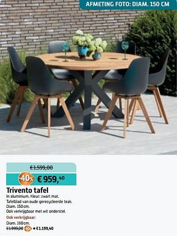 Promoties Trivento tafel - Bristol - Geldig van 02/09/2018 tot 29/09/2018 bij Overstock
