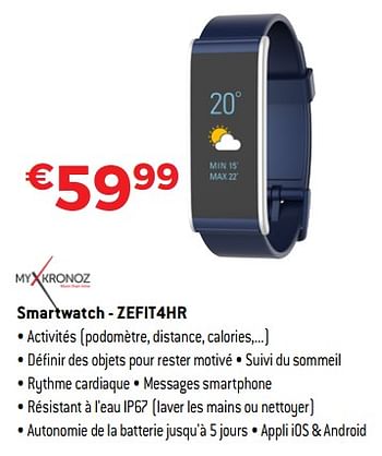 Promotions Smartwatch - zefit4hr - MyKronoz - Valide de 01/09/2018 à 30/09/2018 chez Exellent
