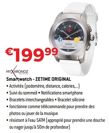 Promoties Smartwatch - zetime original - MyKronoz - Geldig van 01/09/2018 tot 30/09/2018 bij Exellent