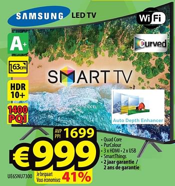 Promoties Samsung led tv ue65nu7300 - Samsung - Geldig van 05/09/2018 tot 12/09/2018 bij ElectroStock