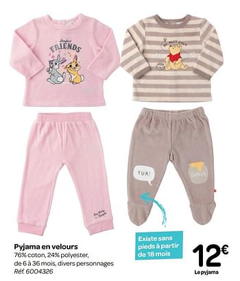 Promotion Carrefour Pyjama En Velours Produit Maison Carrefour Bebe Grossesse Valide Jusqua 4 Promobutler