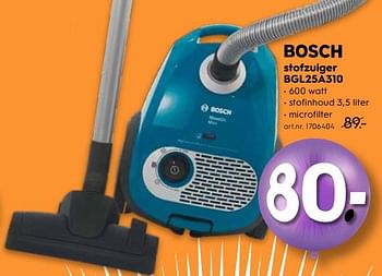 Het kantoor Schadelijk opladen Bosch Bosch stofzuiger bgl25a310 - Promotie bij Blokker