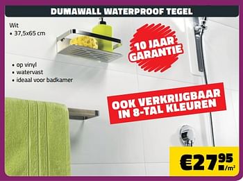Promoties Dumawall waterproof tegel wit - Dumawall - Geldig van 05/09/2018 tot 30/09/2018 bij Bouwcenter Frans Vlaeminck