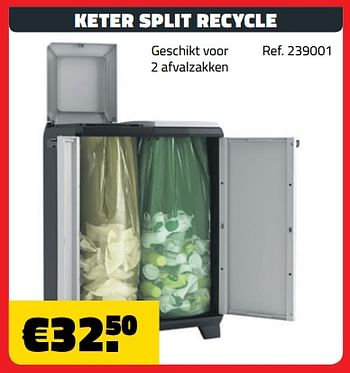 Promoties Keter split recycle - Keter - Geldig van 05/09/2018 tot 30/09/2018 bij Bouwcenter Frans Vlaeminck