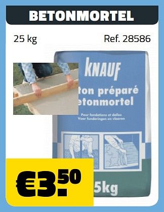 Promoties Betonmortel - Knauf - Geldig van 05/09/2018 tot 30/09/2018 bij Bouwcenter Frans Vlaeminck