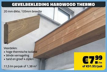 Promoties Gevelbekleding hardwood thermo - Huismerk - Bouwcenter Frans Vlaeminck - Geldig van 05/09/2018 tot 30/09/2018 bij Bouwcenter Frans Vlaeminck