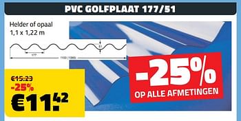 Promoties Pvc golfplaat 177-51 - Huismerk - Bouwcenter Frans Vlaeminck - Geldig van 05/09/2018 tot 30/09/2018 bij Bouwcenter Frans Vlaeminck