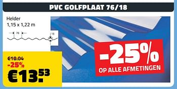 Promoties Pvc golfplaat 76-18 - Huismerk - Bouwcenter Frans Vlaeminck - Geldig van 05/09/2018 tot 30/09/2018 bij Bouwcenter Frans Vlaeminck