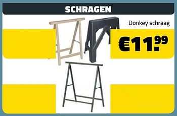 Promoties Donkey schraag - Huismerk - Bouwcenter Frans Vlaeminck - Geldig van 05/09/2018 tot 30/09/2018 bij Bouwcenter Frans Vlaeminck