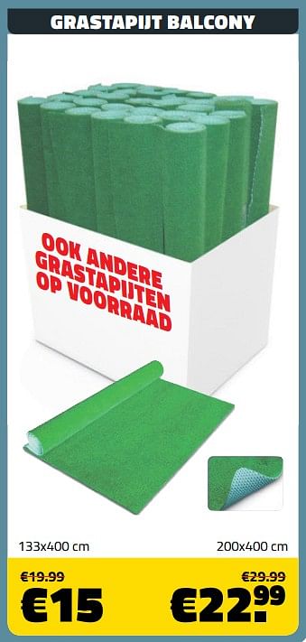 Promoties Grastapijt balcony - Huismerk - Bouwcenter Frans Vlaeminck - Geldig van 05/09/2018 tot 30/09/2018 bij Bouwcenter Frans Vlaeminck